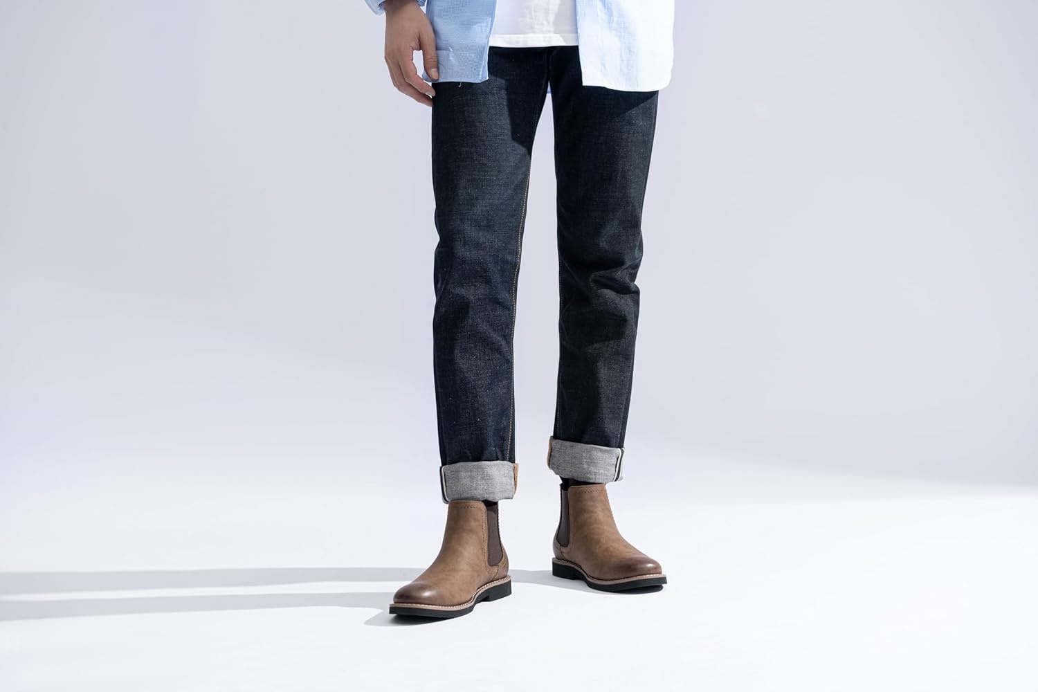 image:imageVostey Chelsea Boots Men Casual Dress Boots Black Ankle Classic Slip on Boots for Men8043abrownnubuck