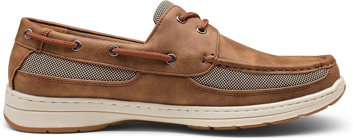 image:imageVostey Mens Boat Shoes Slip On Stylish Casual Loafers Deck Shoes for MenTan
