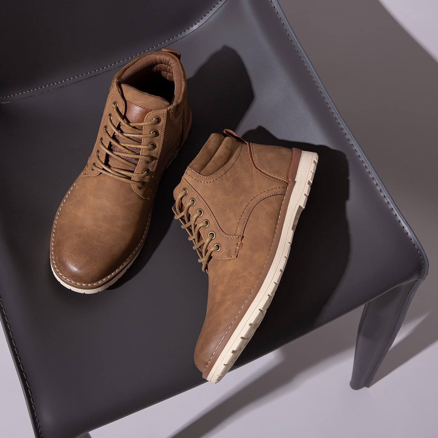 image:imageVostey Mens Boots Hiking Boots Casual Boots for Men673yellow Brown