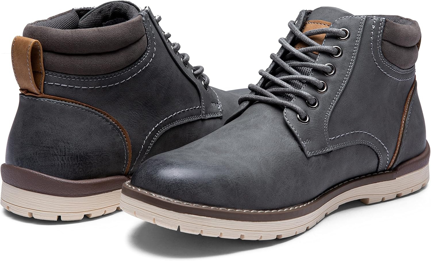 image:imageVostey Mens Boots Hiking Boots Casual Boots for MenChukka Boots673grey