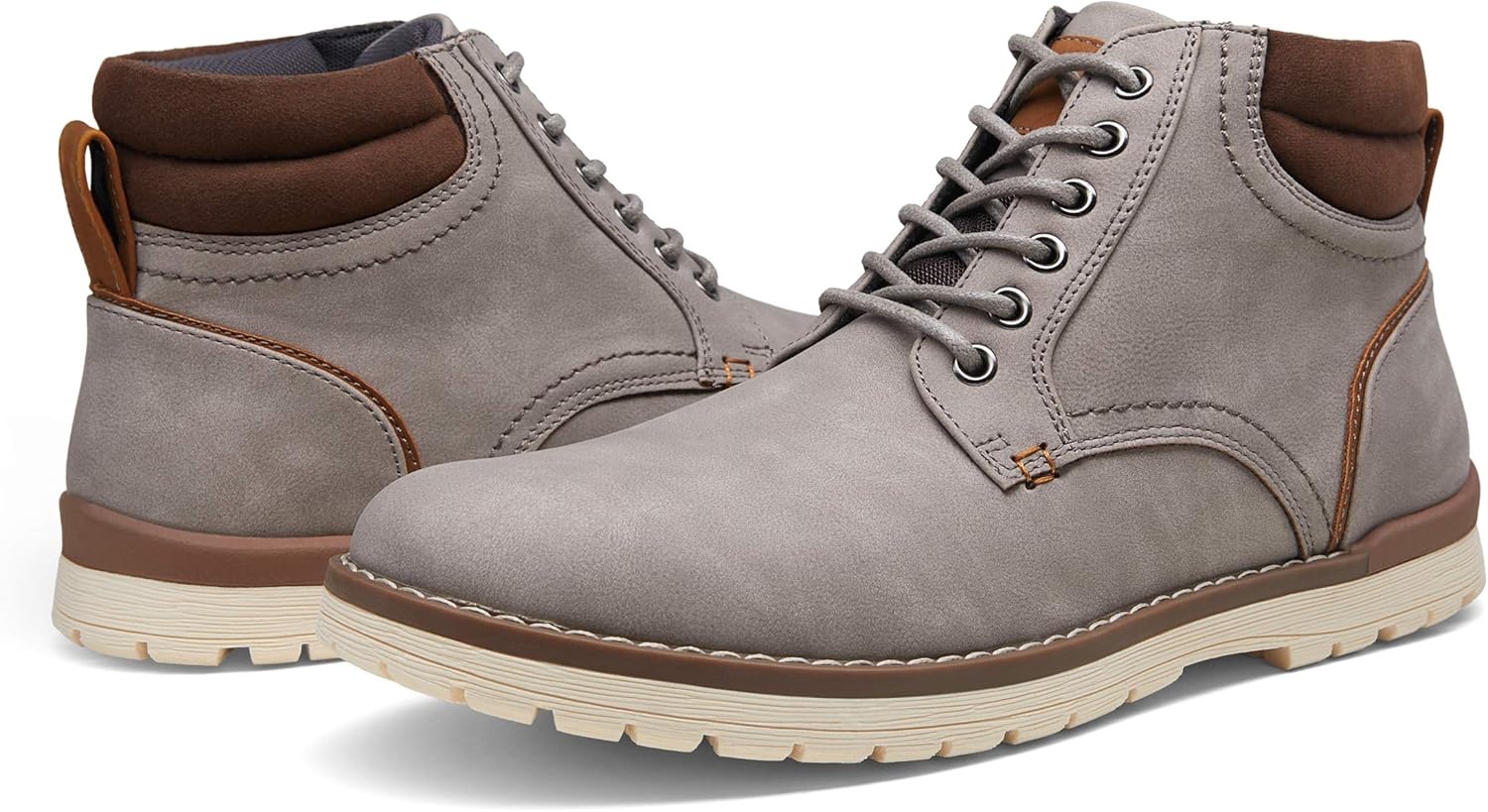 image:imageVostey Mens Boots Hiking Boots Casual Boots for MenChukka Boots673light Grey
