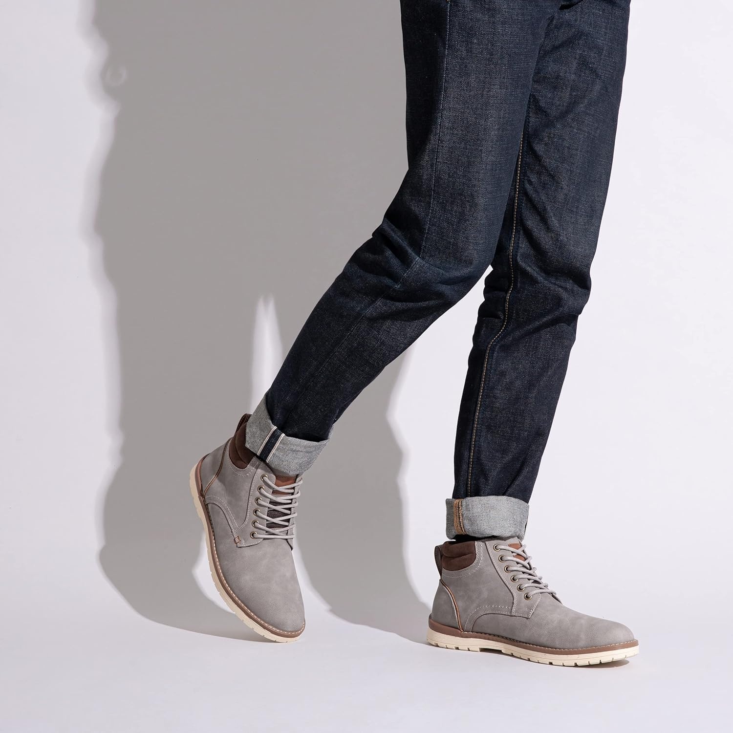 image:imageVostey Mens Boots Hiking Boots Casual Boots for MenChukka Boots673light Grey