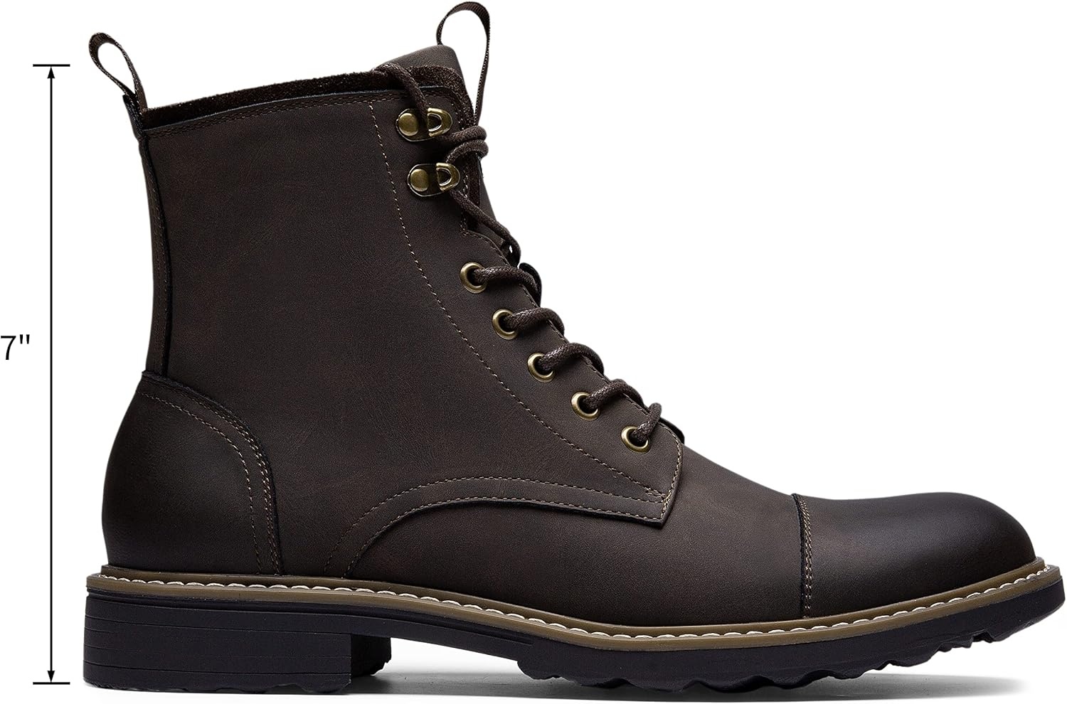 image:imageVostey Mens Boots Motorcycle Casual Boots for Men Zipper Fashion Chukka Boots MensBmy8033adarkbrown