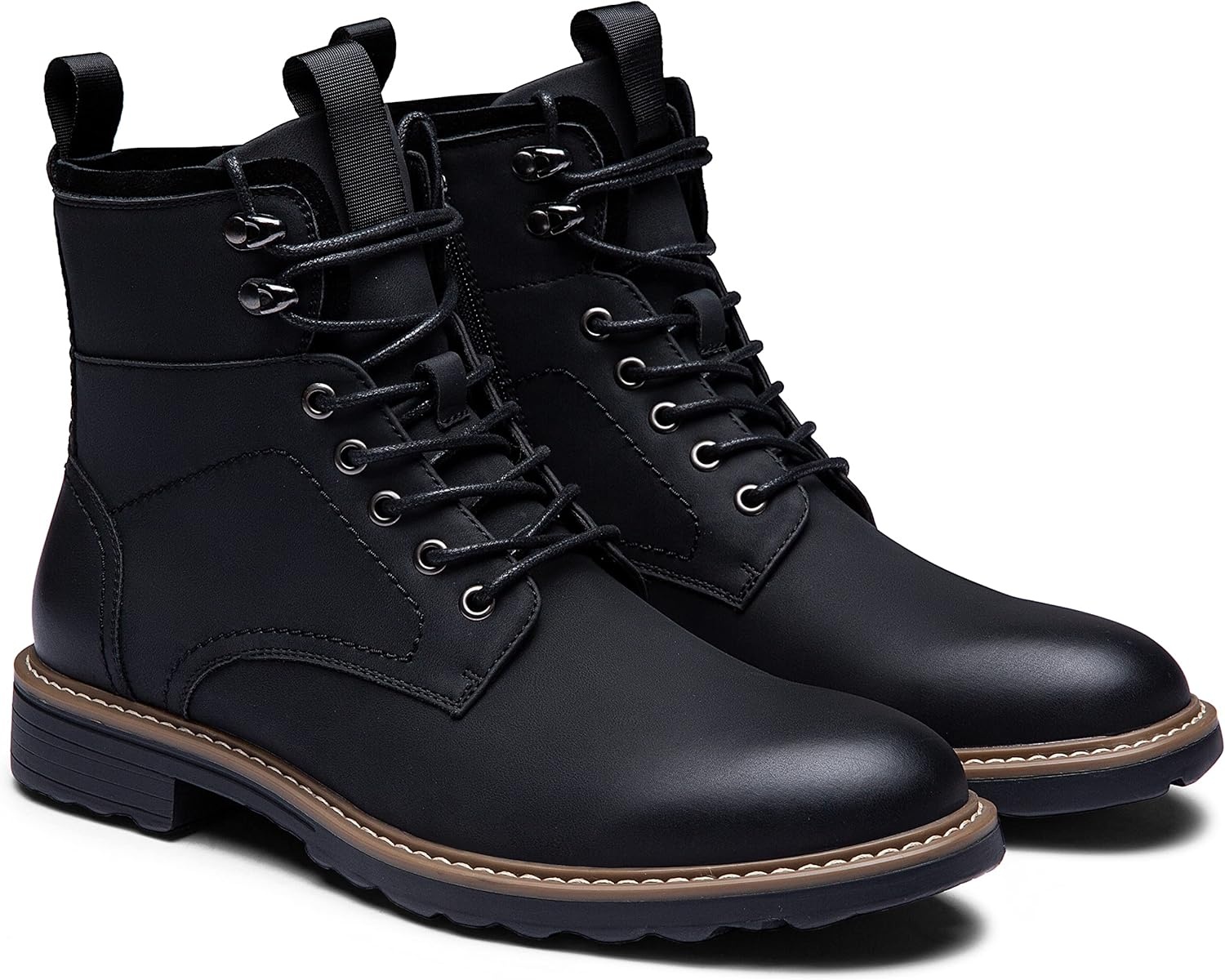 image:imageVostey Mens Boots Motorcycle Casual Boots for Men Zipper Fashion Chukka Boots MensBmy8039ablack