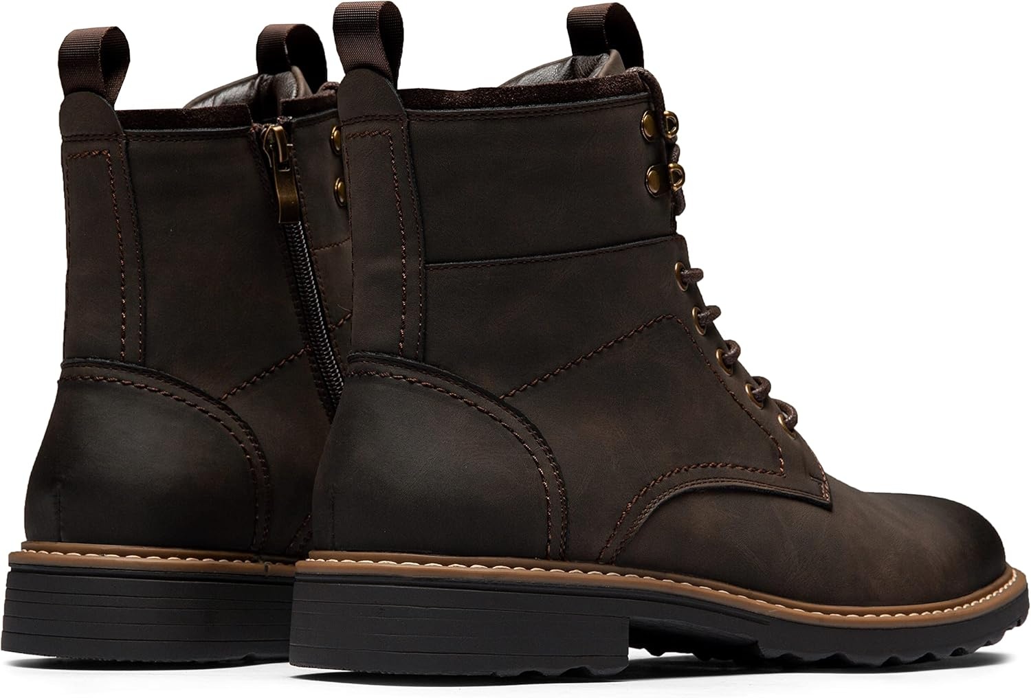 image:imageVostey Mens Boots Motorcycle Casual Boots for Men Zipper Fashion Chukka Boots MensBmy8039abrown