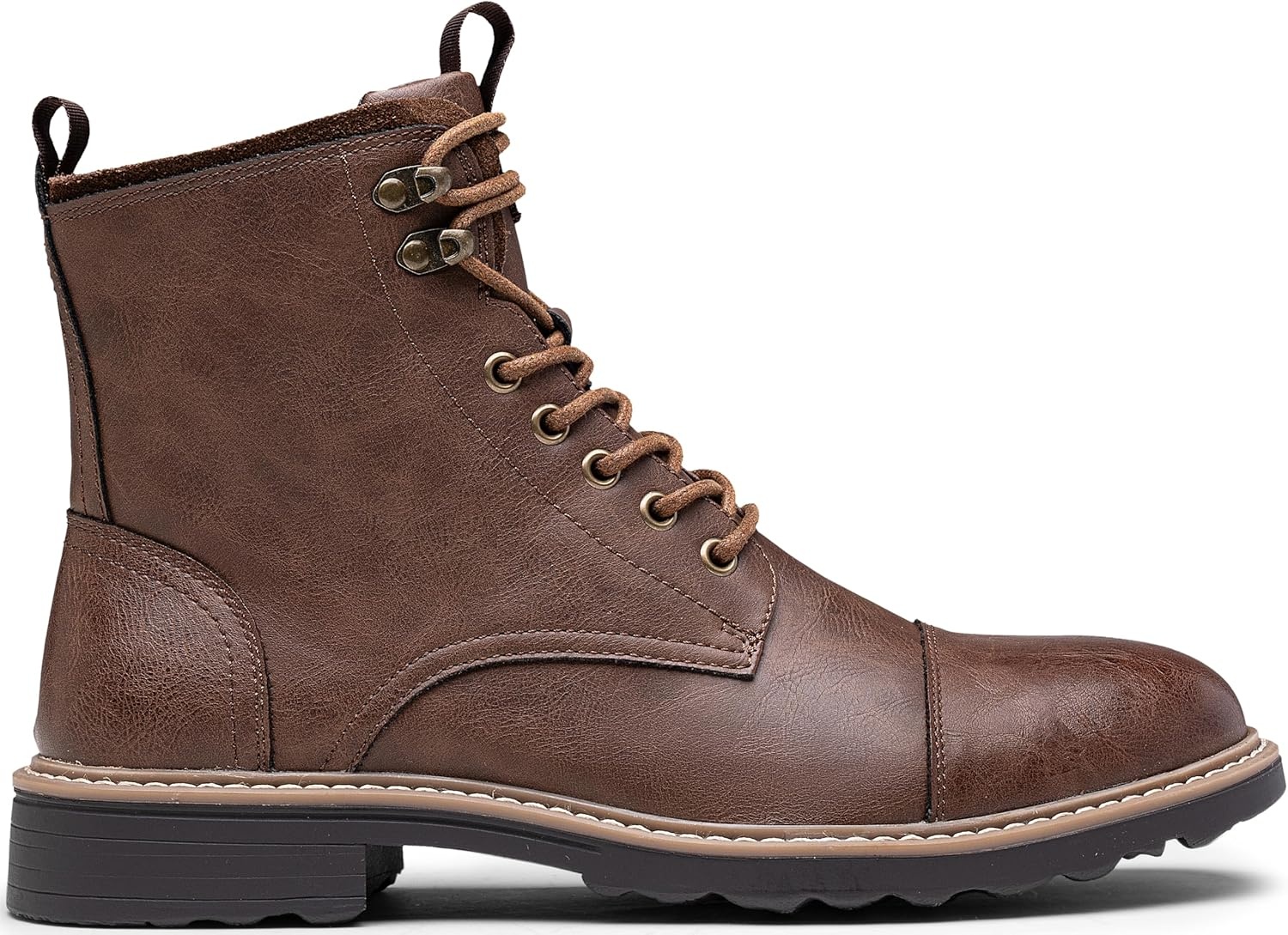 image:imageVostey Mens Boots Motorcycle Casual Boots for Men Zipper Fashion Chukka Boots MensBmy8049brown