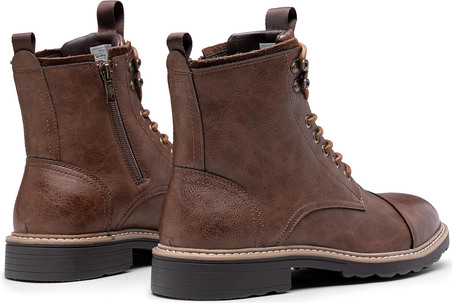 image:imageVostey Mens Boots Motorcycle Casual Boots for Men Zipper Fashion Chukka Boots MensBmy8049brown