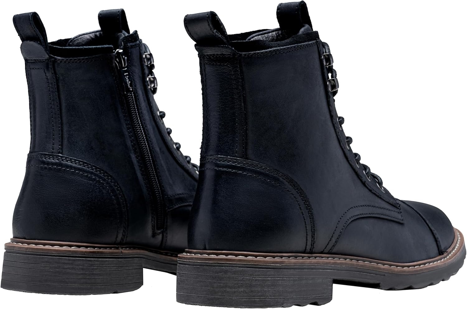 image:imageVostey Mens Boots Motorcycle Casual Boots for Men Zipper Fashion Chukka Boots MensBmy8210black