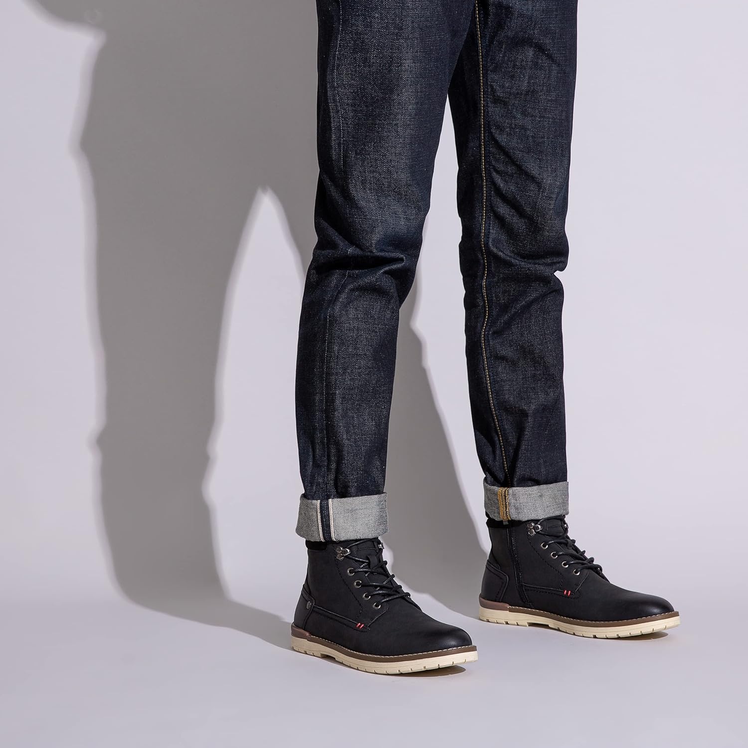 image:imageVostey Mens Chukka Boots Motorcycle Casual Hiking Boot for MenBmy671bblack
