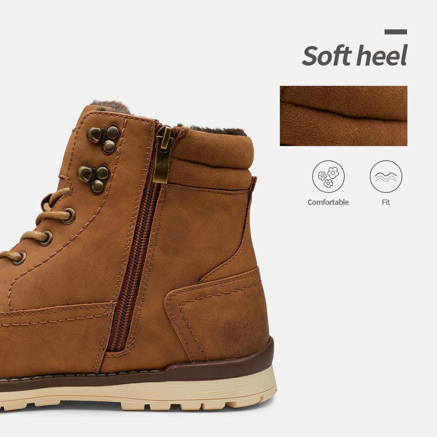 image:imageVostey Mens Chukka Boots Motorcycle Casual Hiking Boot for MenBmy671bbrown Cotton