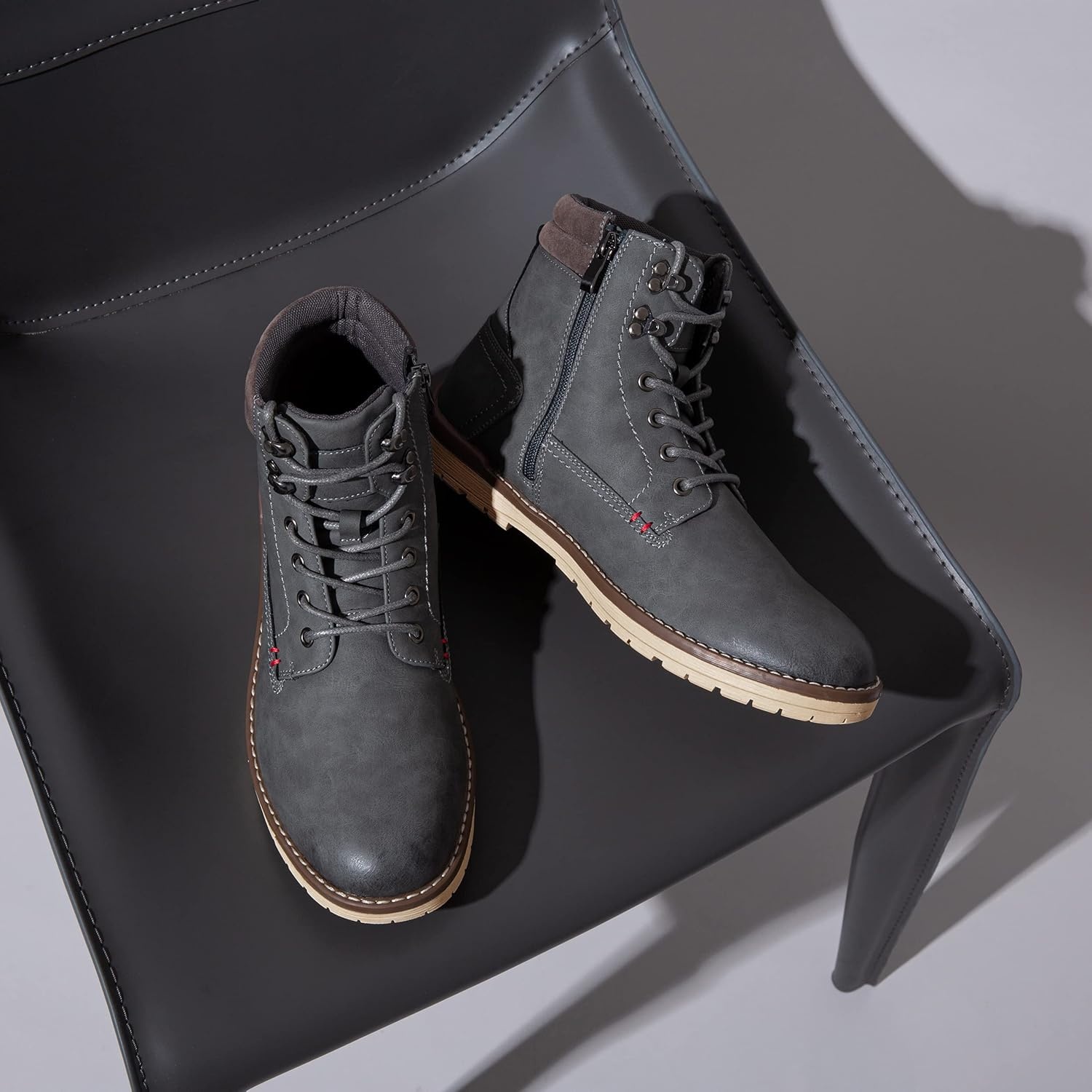 image:imageVostey Mens Chukka Boots Motorcycle Casual Hiking Boot for MenBmy671bgrey