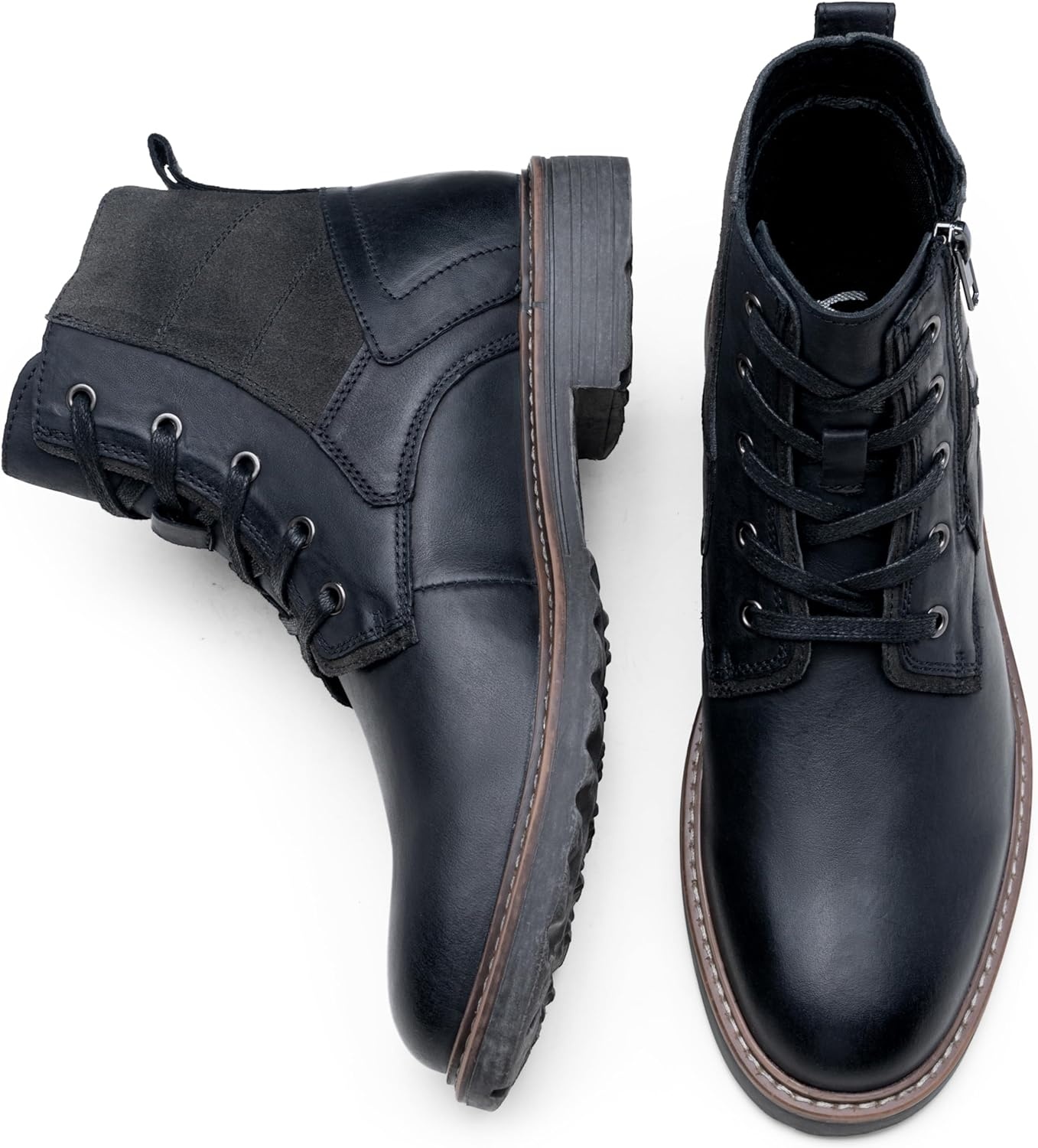 image:imageVostey Mens Chukka Boots Motorcycle Casual Hiking Boot for MenBmy8211black
