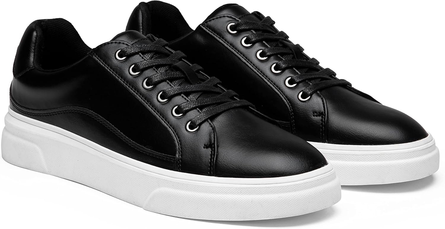 image:imageVostey Mens Fashion Sneakers Classic Casual Shoes for Men Stylish Soft Mens Dress SneakersBmy5011ablack