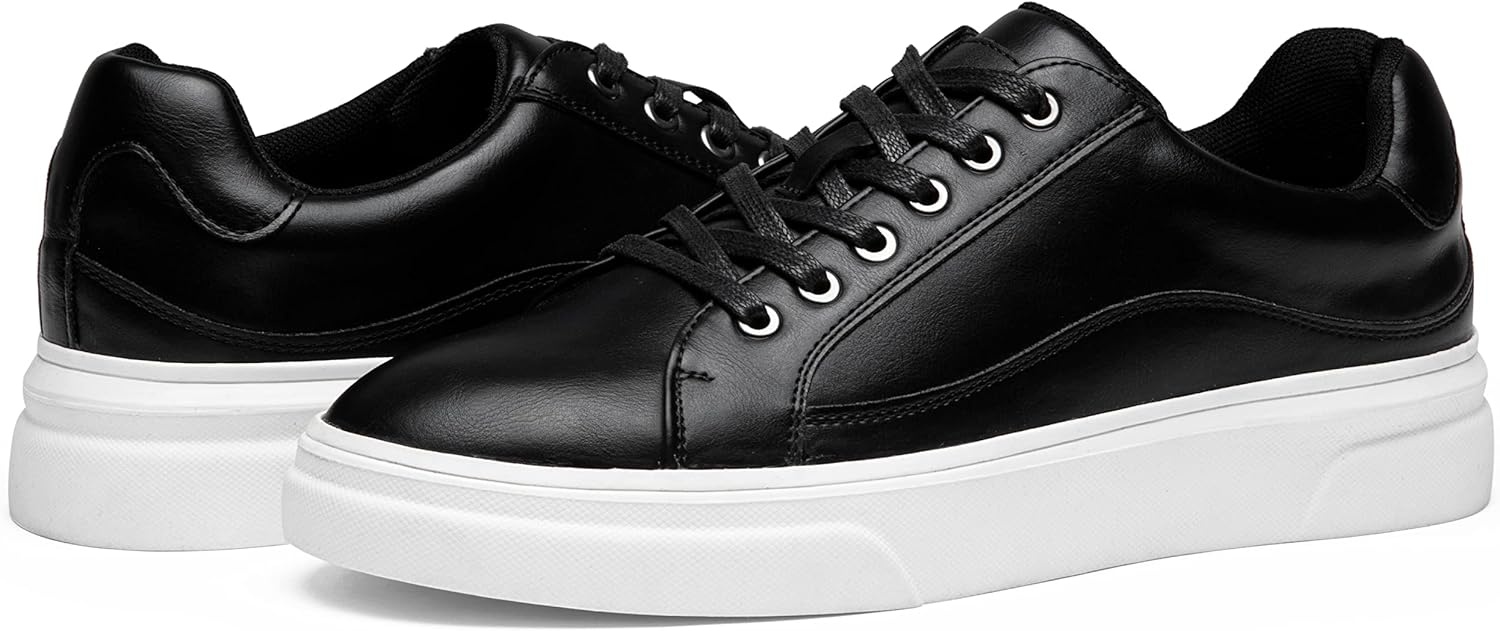 image:imageVostey Mens Fashion Sneakers Classic Casual Shoes for Men Stylish Soft Mens Dress SneakersBmy5011ablack