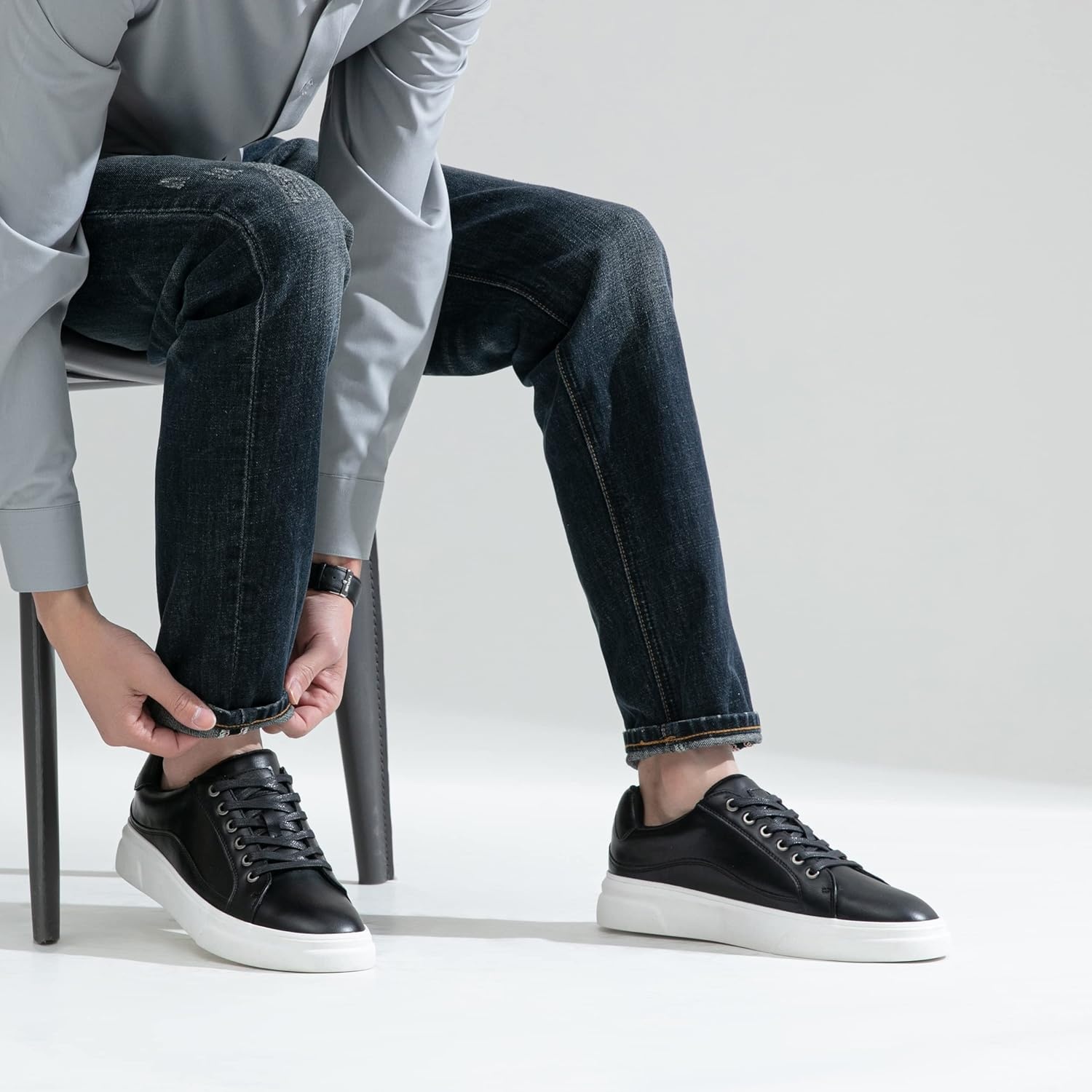image:imageVostey Mens Fashion Sneakers Classic Casual Shoes for Men Stylish Soft Mens Dress SneakersBmy5011ablack