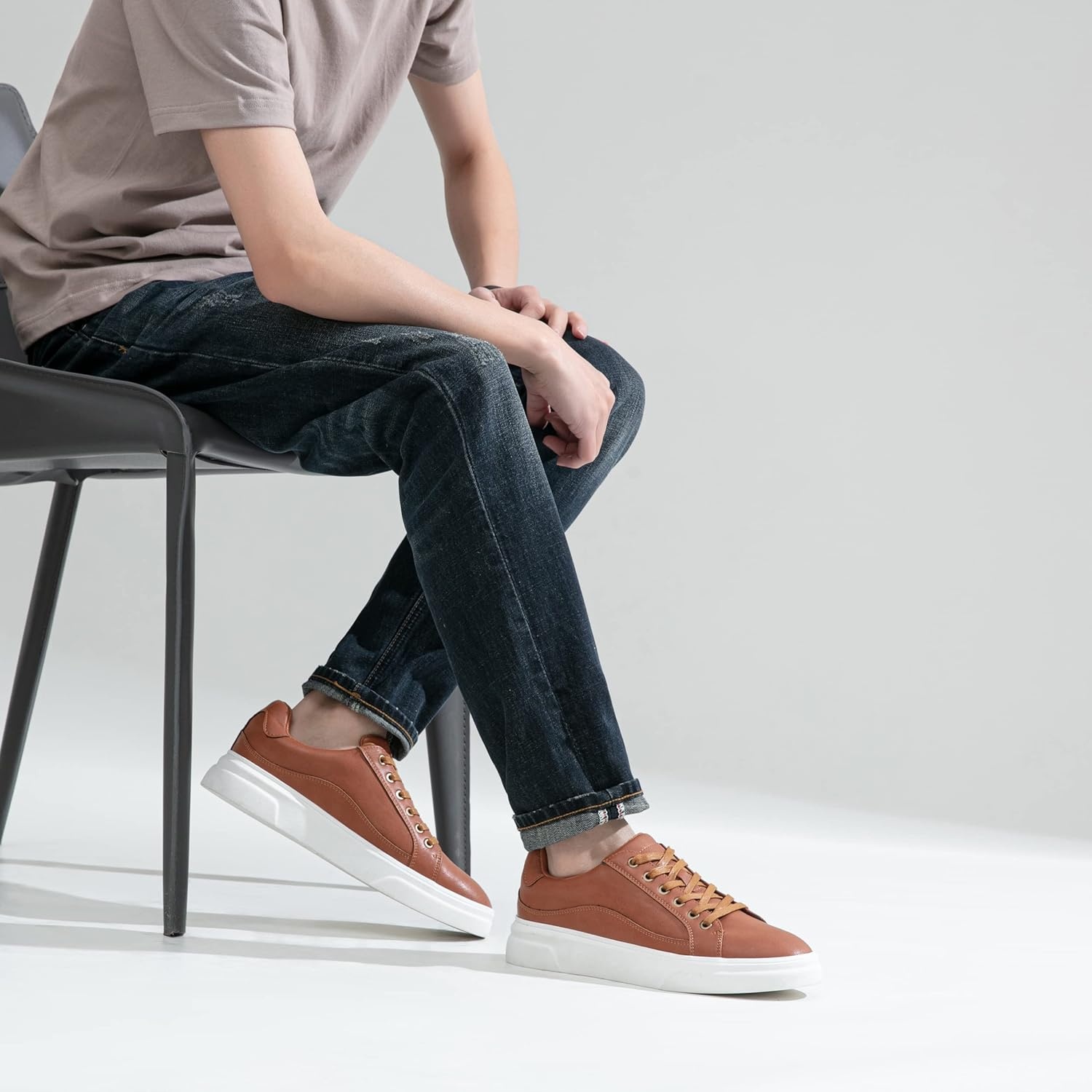 image:imageVostey Mens Fashion Sneakers Classic Casual Shoes for Men Stylish Soft Mens Dress SneakersBmy5011abrown