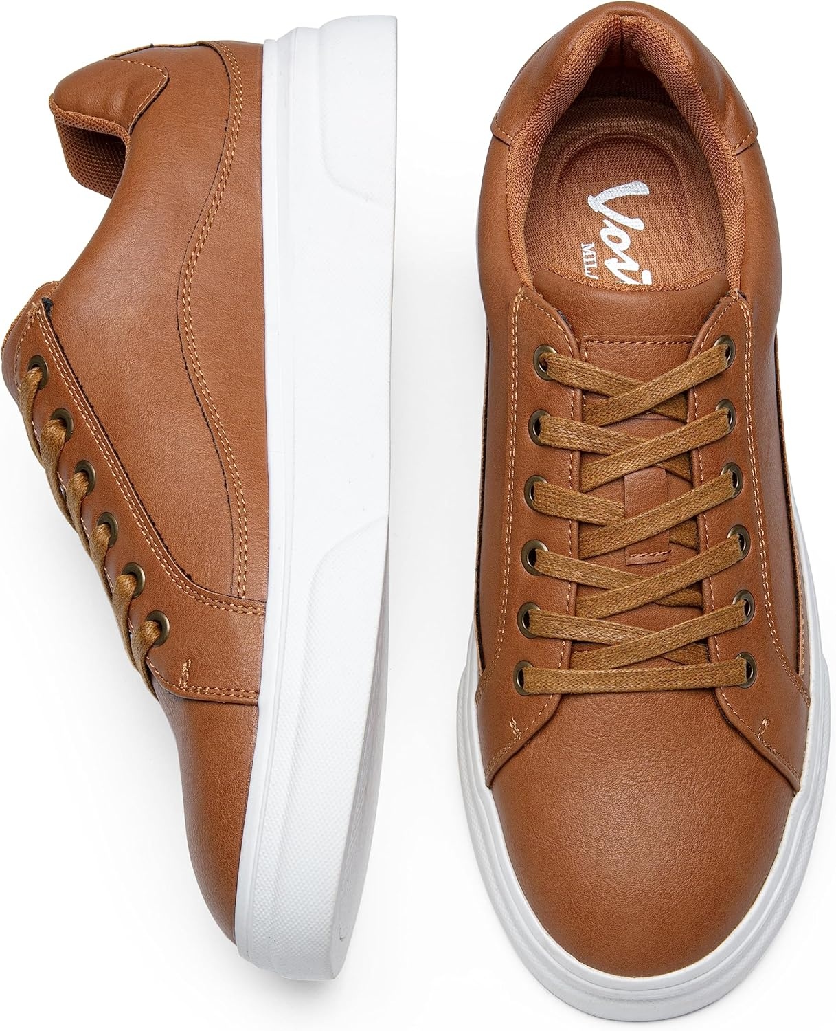 image:imageVostey Mens Fashion Sneakers Classic Casual Shoes for Men Stylish Soft Mens Dress SneakersBmy5011abrown
