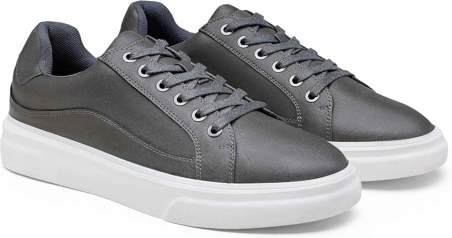 image:imageVostey Mens Fashion Sneakers Classic Casual Shoes for Men Stylish Soft Mens Dress SneakersBmy5011adarkgray