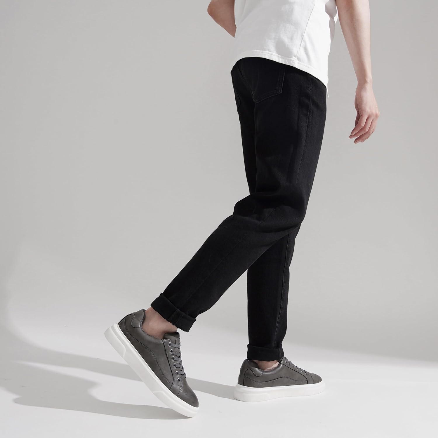 image:imageVostey Mens Fashion Sneakers Classic Casual Shoes for Men Stylish Soft Mens Dress SneakersBmy5011adarkgray