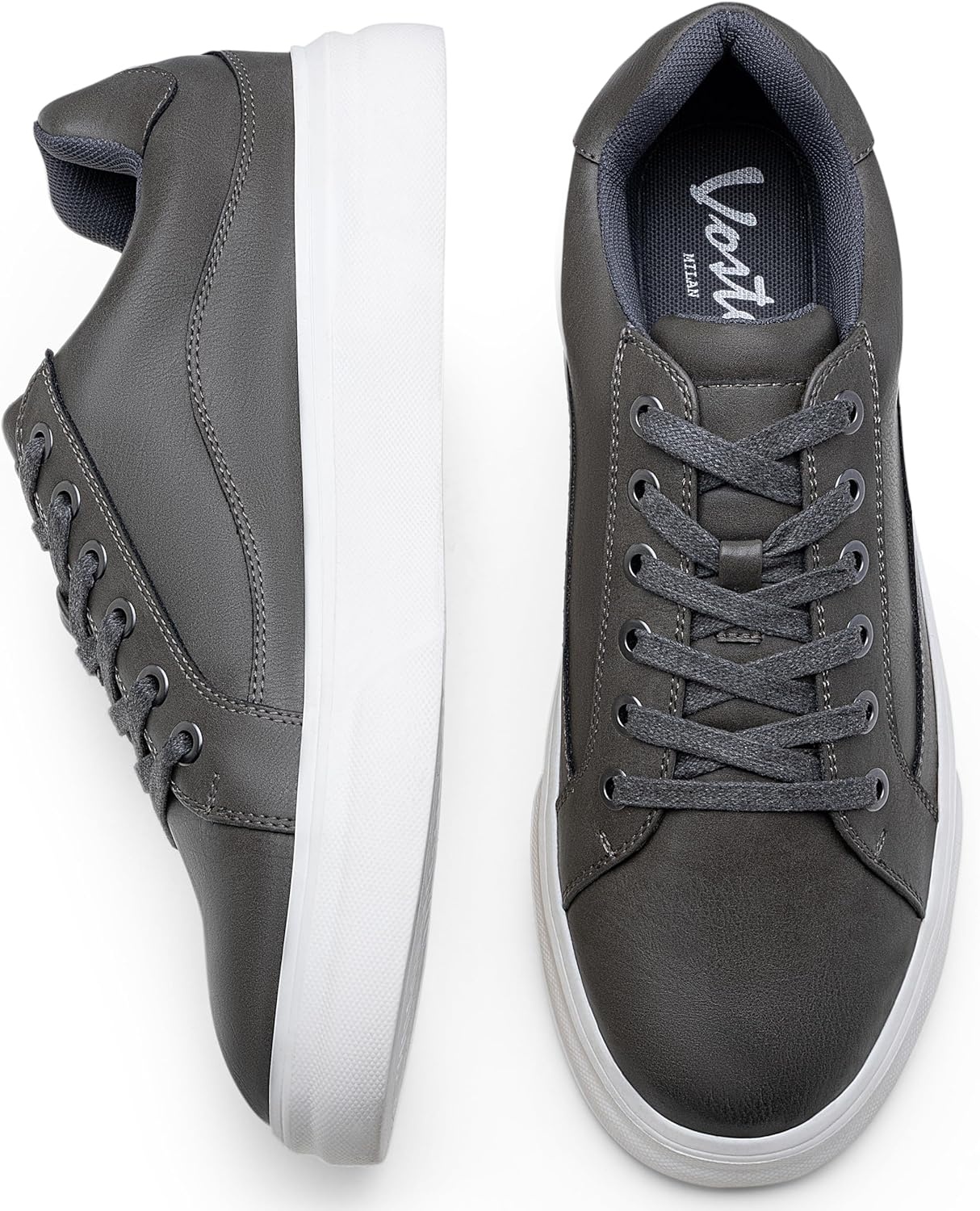 image:imageVostey Mens Fashion Sneakers Classic Casual Shoes for Men Stylish Soft Mens Dress SneakersBmy5011adarkgray
