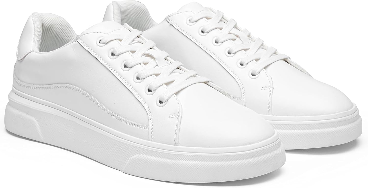 image:imageVostey Mens Fashion Sneakers Classic Casual Shoes for Men Stylish Soft Mens Dress SneakersBmy5011awhite