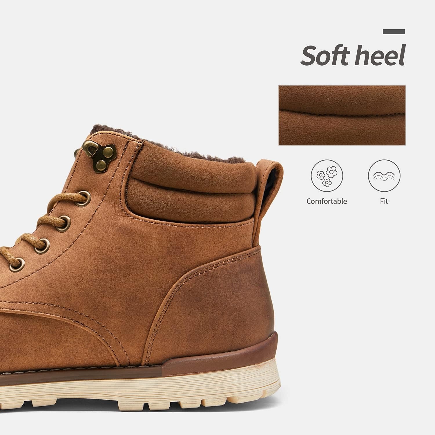 image:imageVostey Mens Hiking Boots Motorcycle Casual Chukka Boots for MenBmy670bbrown Cotton