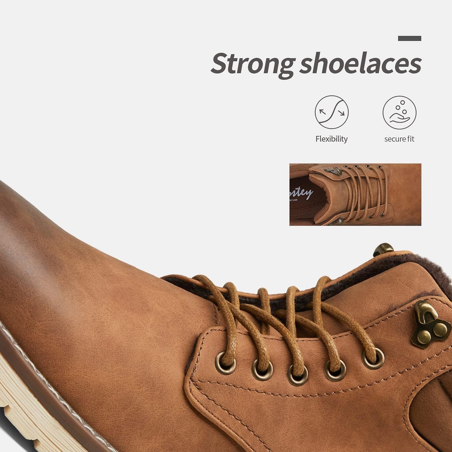 image:imageVostey Mens Hiking Boots Motorcycle Casual Chukka Boots for MenBmy670bbrown Cotton