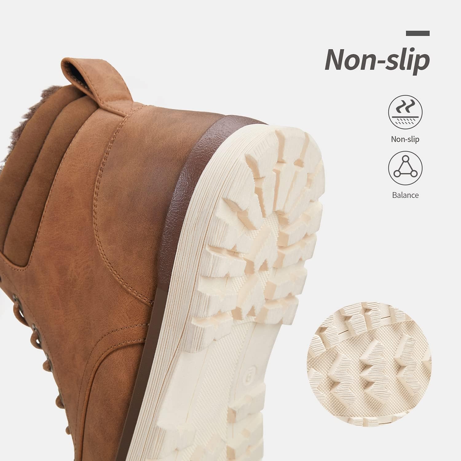 image:imageVostey Mens Hiking Boots Motorcycle Casual Chukka Boots for MenBmy670bbrown Cotton