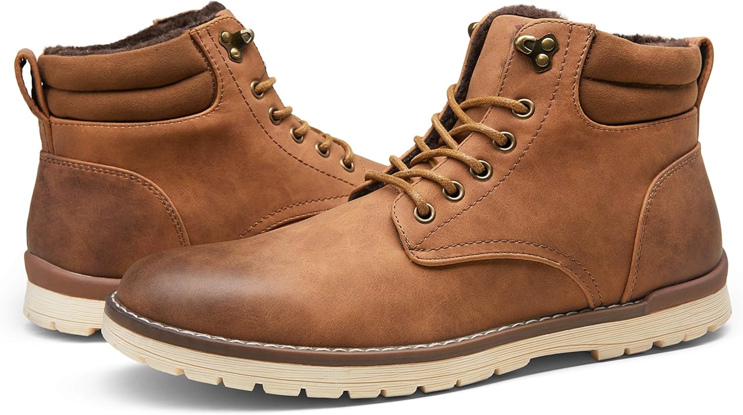 image:imageVostey Mens Hiking Boots Motorcycle Casual Chukka Boots for MenBmy670bbrown Cotton