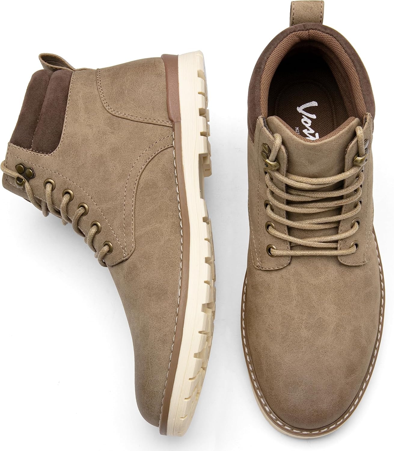 image:imageVostey Mens Hiking Boots Motorcycle Casual Chukka Boots for MenBmy670bkhaki