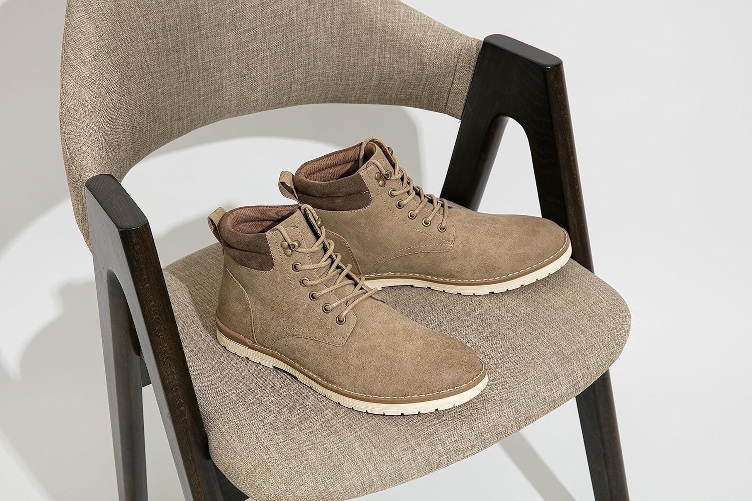 image:imageVostey Mens Hiking Boots Motorcycle Casual Chukka Boots for MenBmy670bkhaki