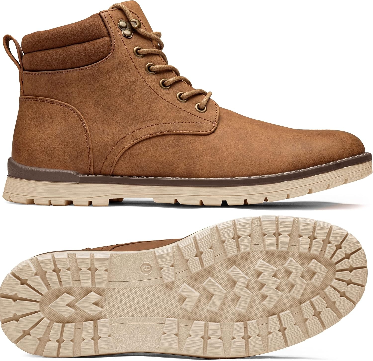 image:imageVostey Mens Hiking Boots Motorcycle Casual Chukka Boots for MenBmy670byellow Brown