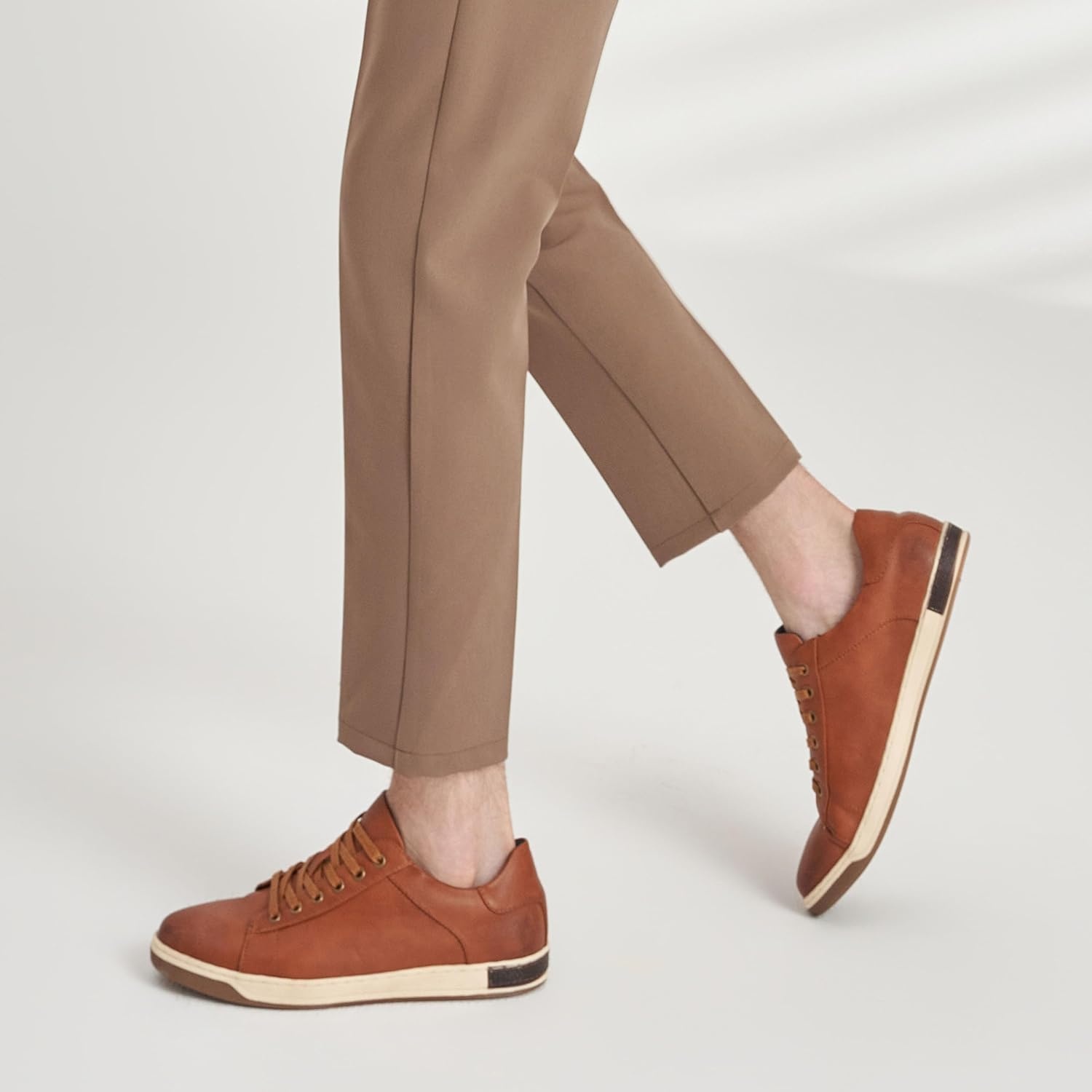 image:imageVostey Mens Sneakers Fashion Casual Shoes for Men Business Dress Sneaker Breathable Oxford ShoesB81q13yellow Brown