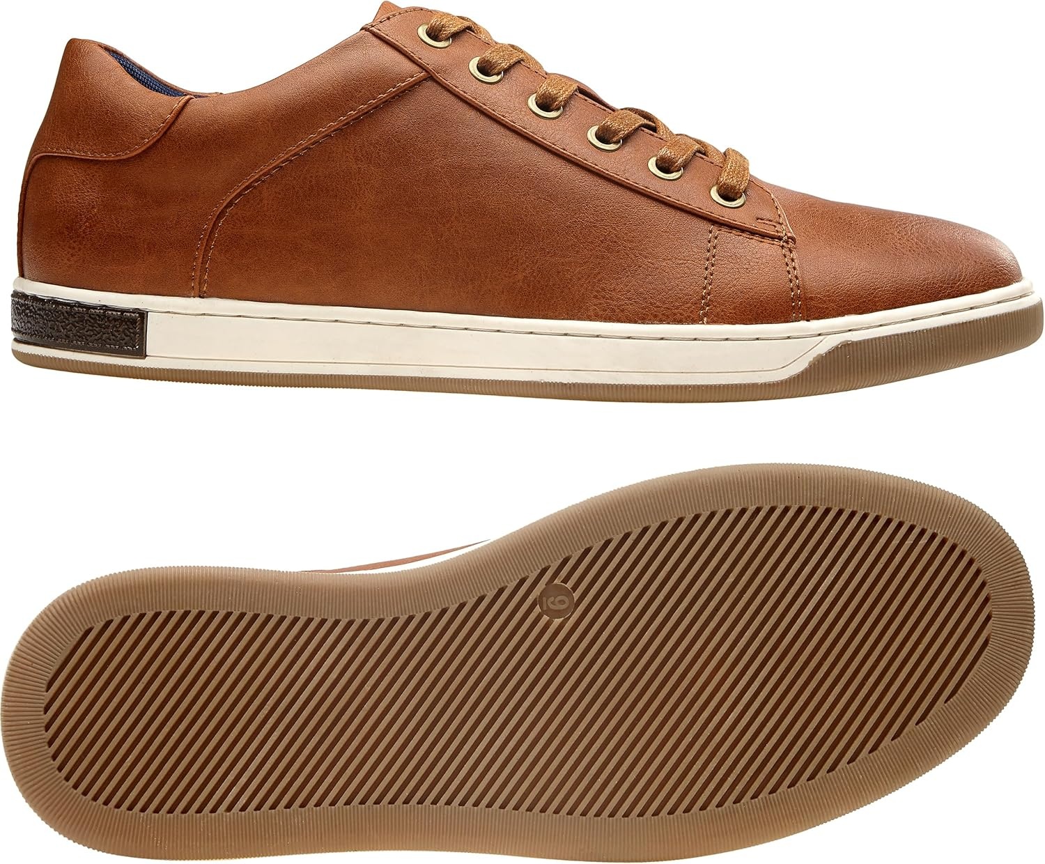 image:imageVostey Mens Sneakers Fashion Casual Shoes for Men Business Dress Sneaker Breathable Oxford ShoesB81q13yellow Brown