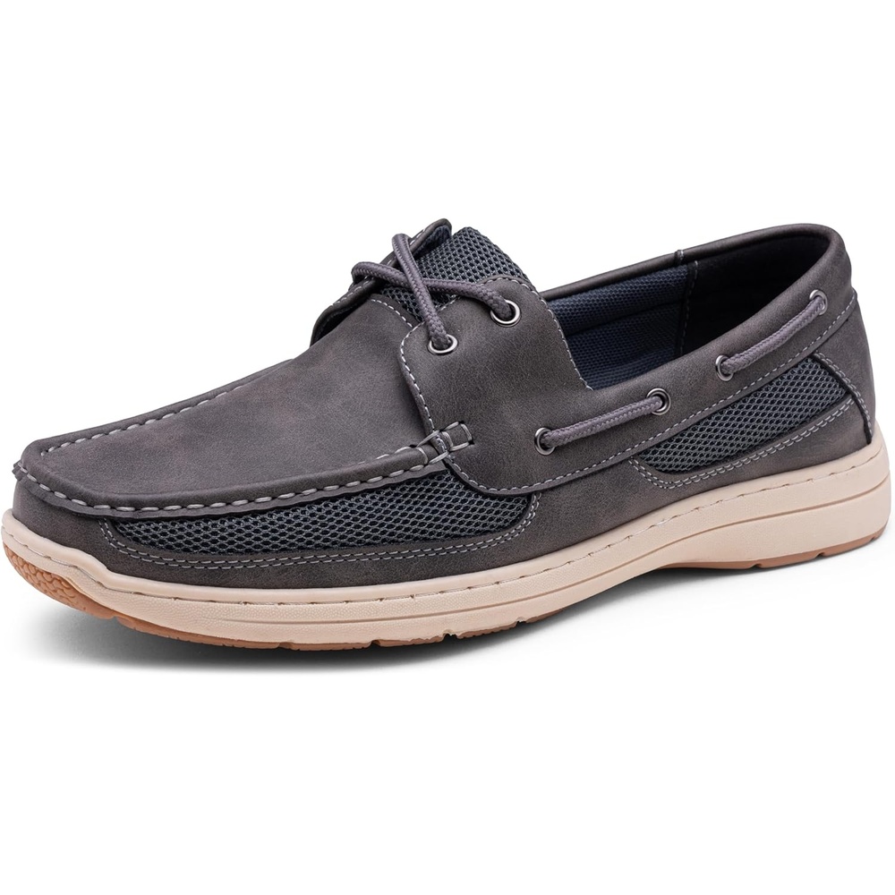 image:imageVostey Mens Boat Shoes Slip On Stylish Casual Loafers Deck Shoes for MenGrey