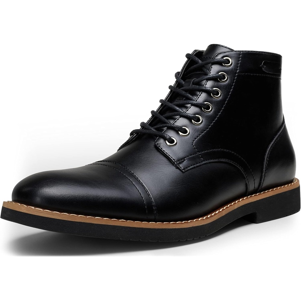 image:imageVostey Mens Boots Casual Chukka Boots for Men Motorcycle Boot Dress Cap Toe Ankle Vintage Distressed LaceupBmy8033ablack
