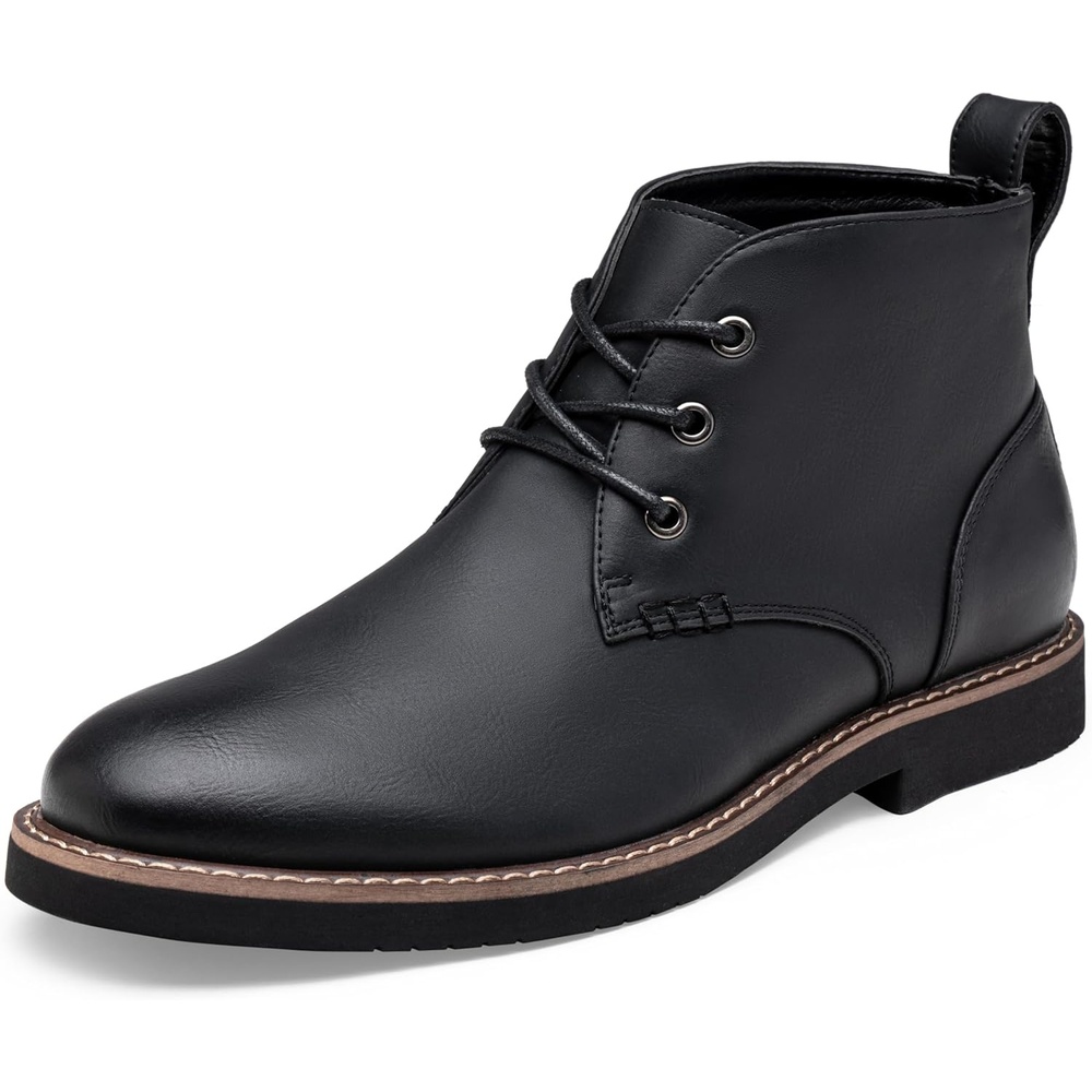 image:imageVostey Mens Chukka Boots Classic Casual Ankle Boots for Men Dress Shoes LaceUp8045 New Black