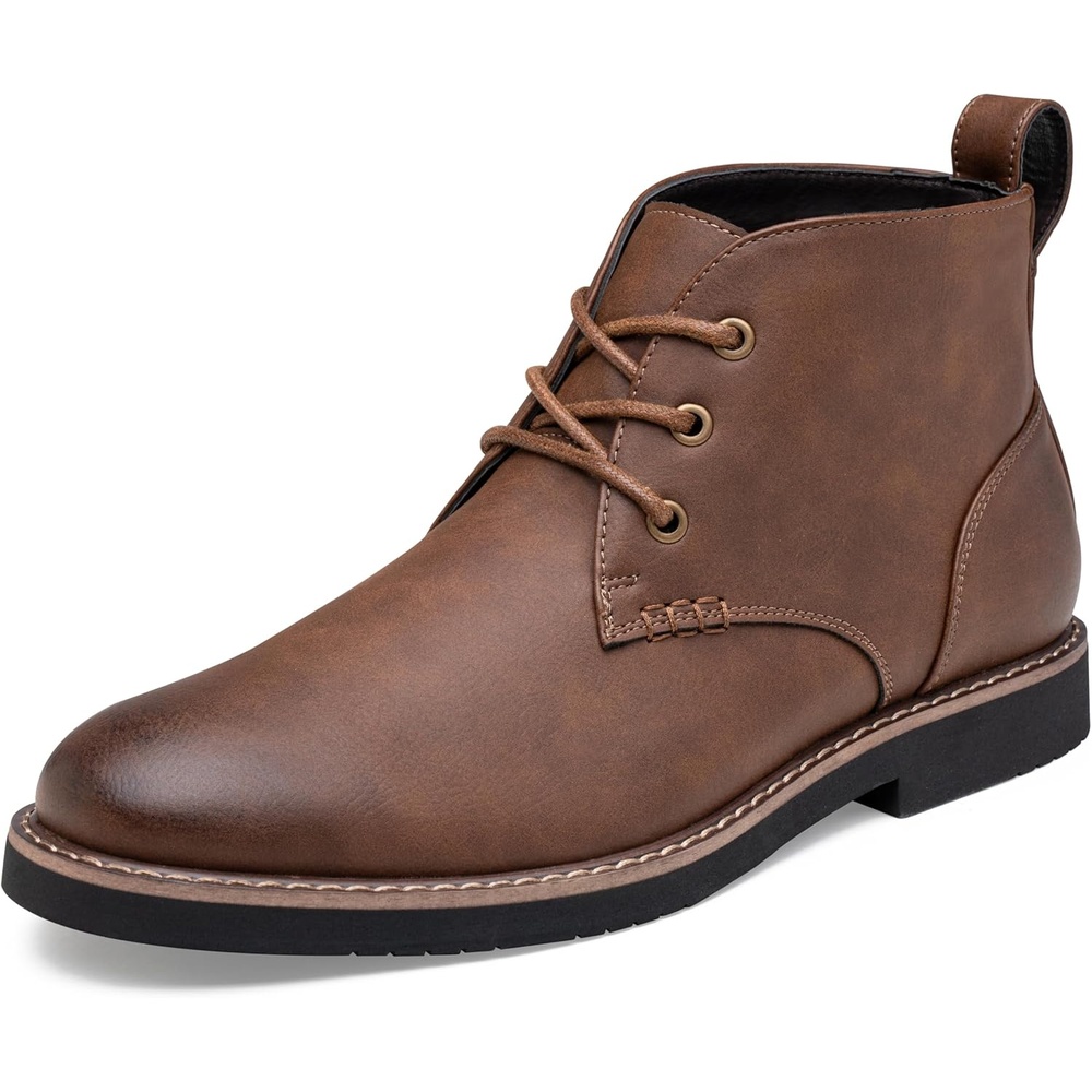 image:imageVostey Mens Chukka Boots Classic Casual Ankle Boots for Men Dress Shoes LaceUp8045 New Darkbrown