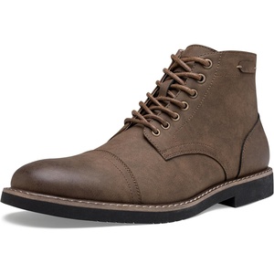 image:imageVostey Mens Boots Casual Chukka Boots for Men Motorcycle Boot Dress Cap Toe Ankle Vintage Distressed LaceupBmy8033adarkbrown