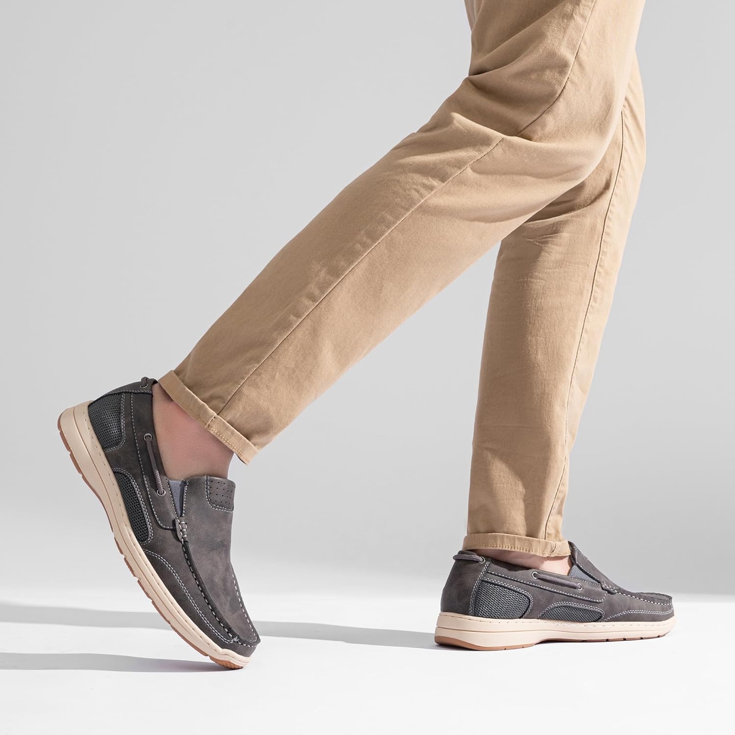 image:imageVostey Mens Loafers amp Slipons Casual Lightweight Boat Shoes Men3036agrey
