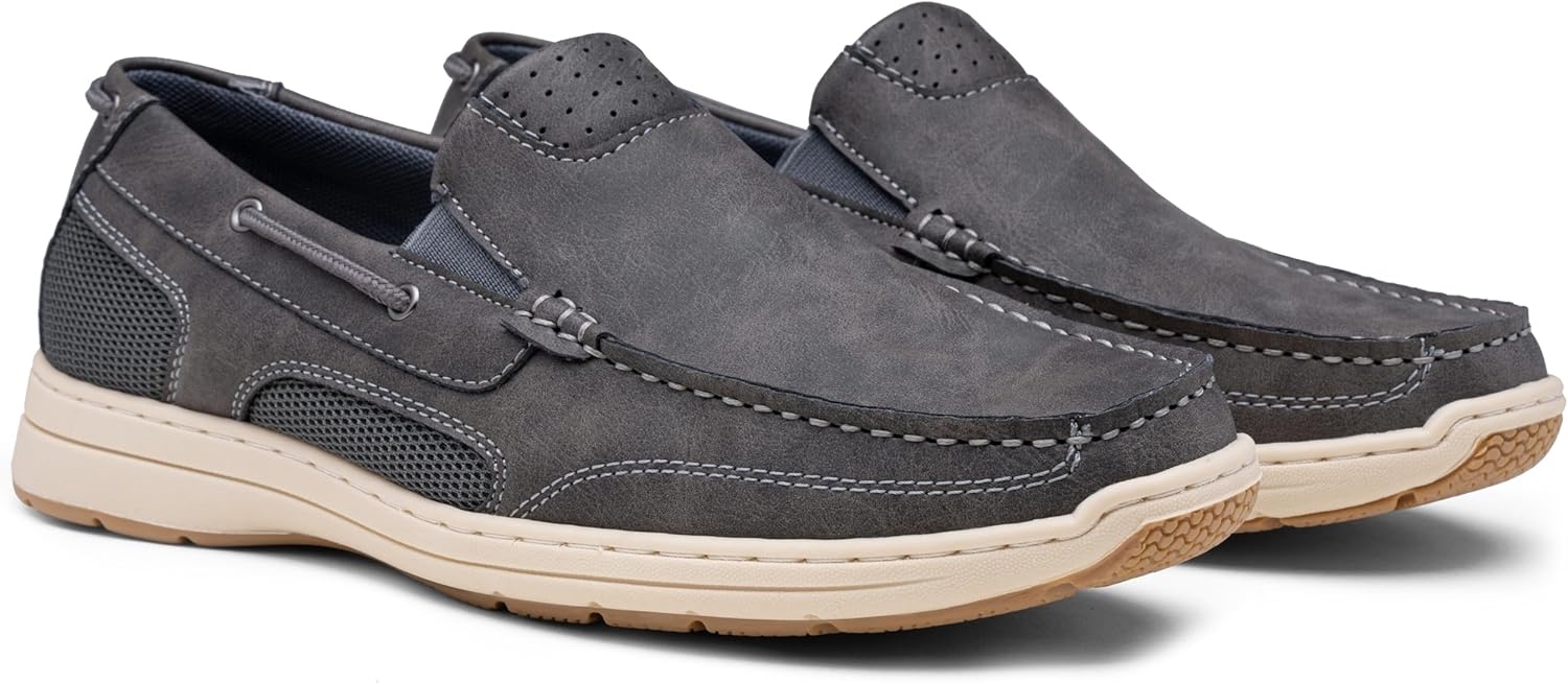 image:imageVostey Mens Loafers amp Slipons Casual Lightweight Boat Shoes Men3036agrey