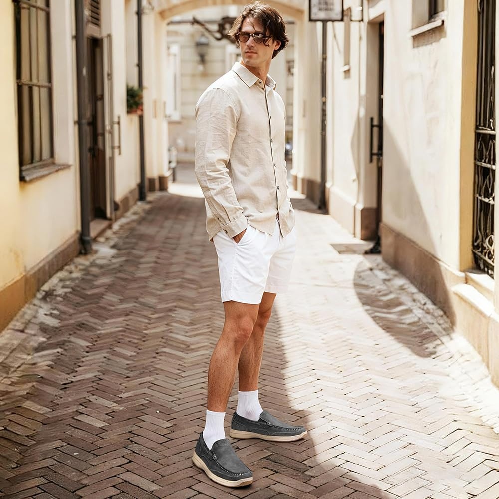 image:imageVostey Mens Loafers amp Slipons Casual Lightweight Boat Shoes Men3036agrey