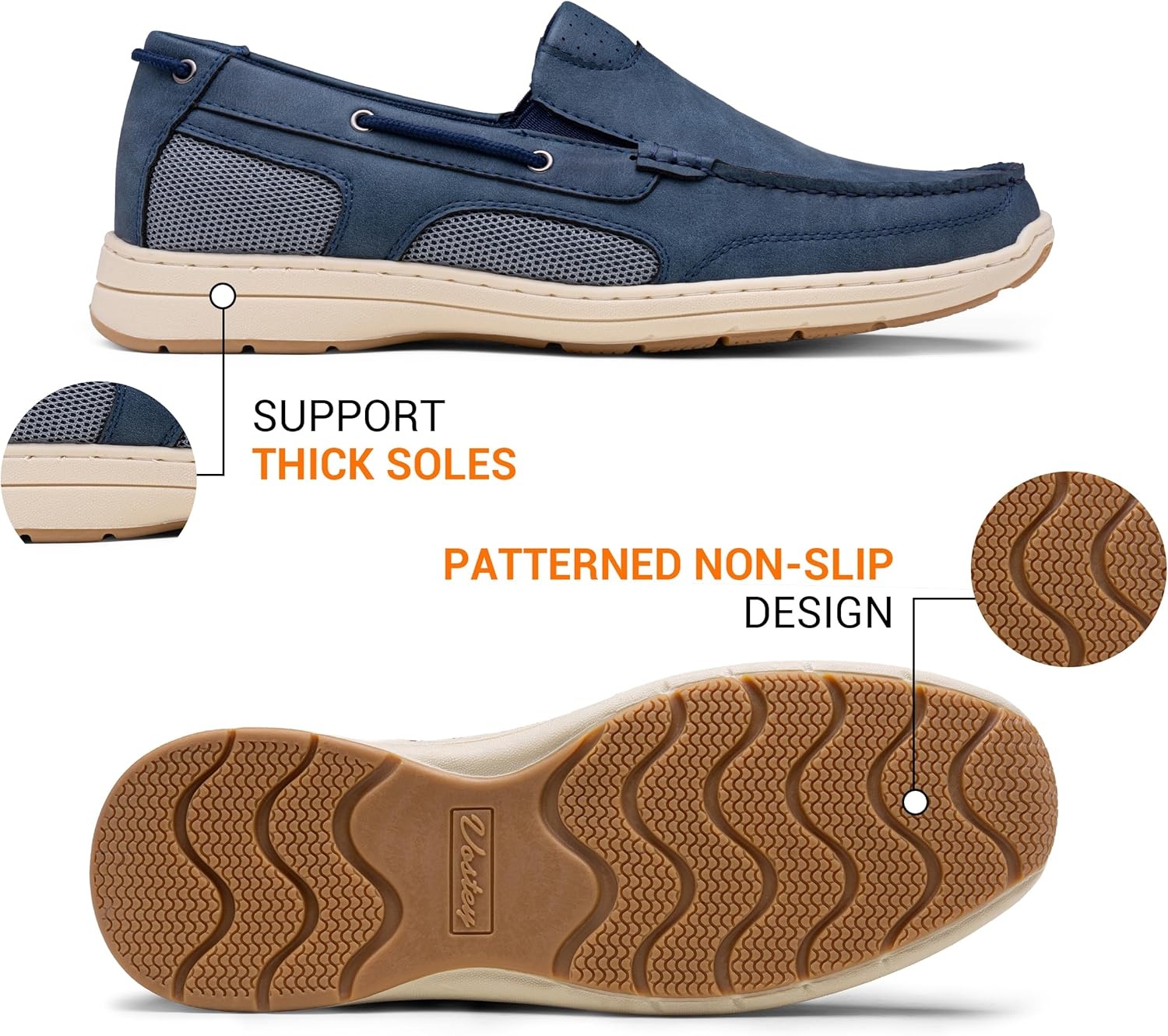 image:imageVostey Mens Loafers amp Slipons Casual Lightweight Boat Shoes Men3036anavy