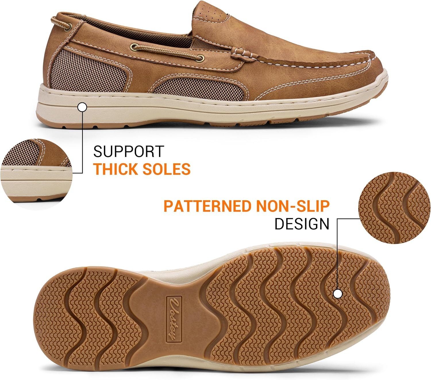 image:imageVostey Mens Loafers amp Slipons Casual Lightweight Boat Shoes Men3036atan