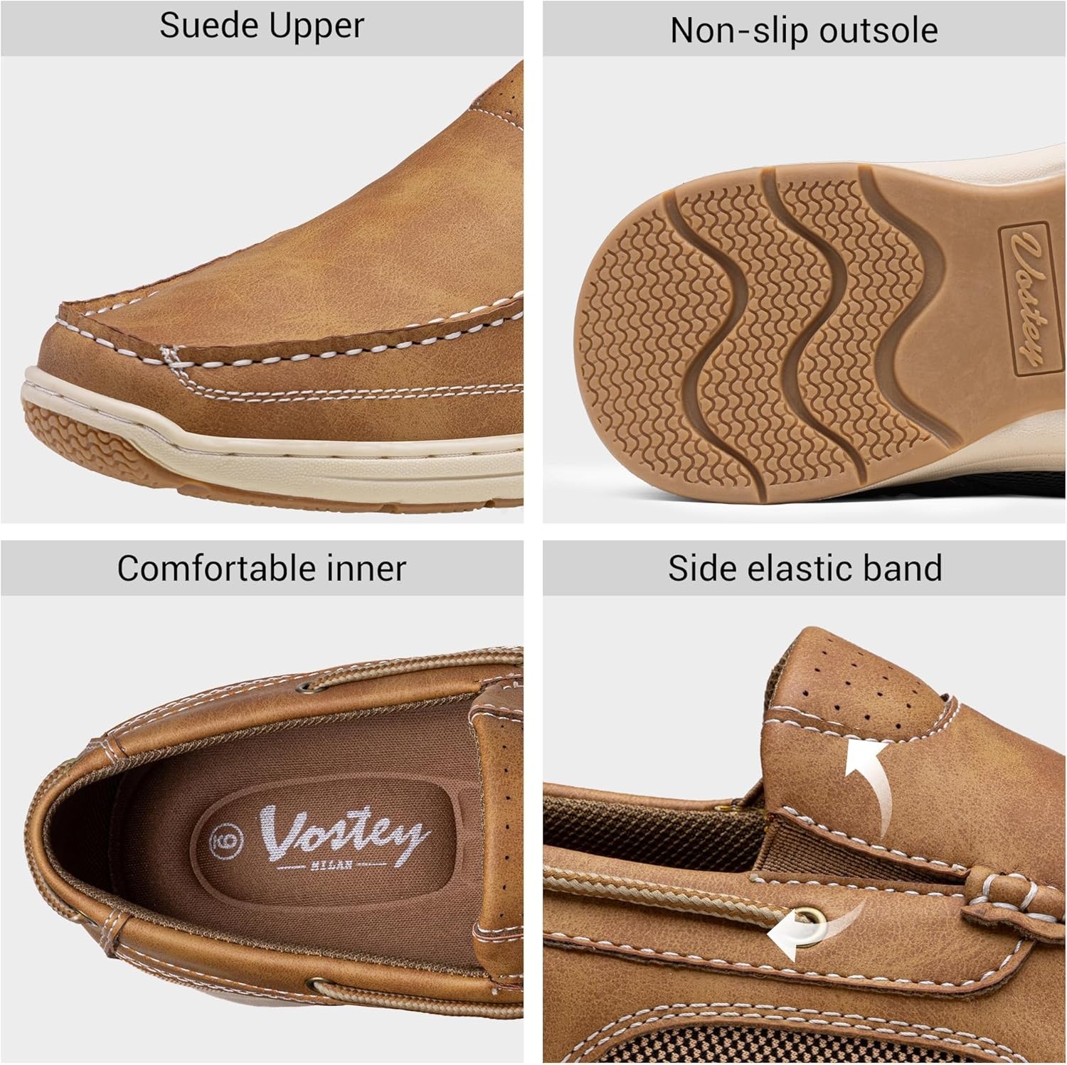 image:imageVostey Mens Loafers amp Slipons Casual Lightweight Boat Shoes Men3036atan